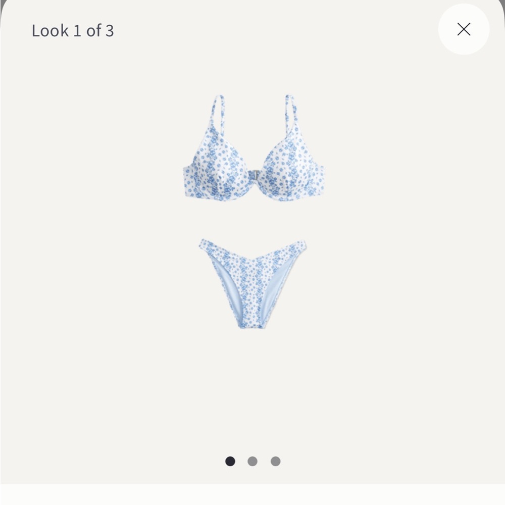 Blue Floral Bikini Set